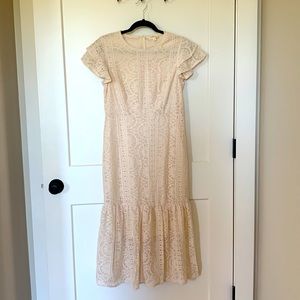 Orange creek, size S, off white/cream lace, zipper closure, fully lined